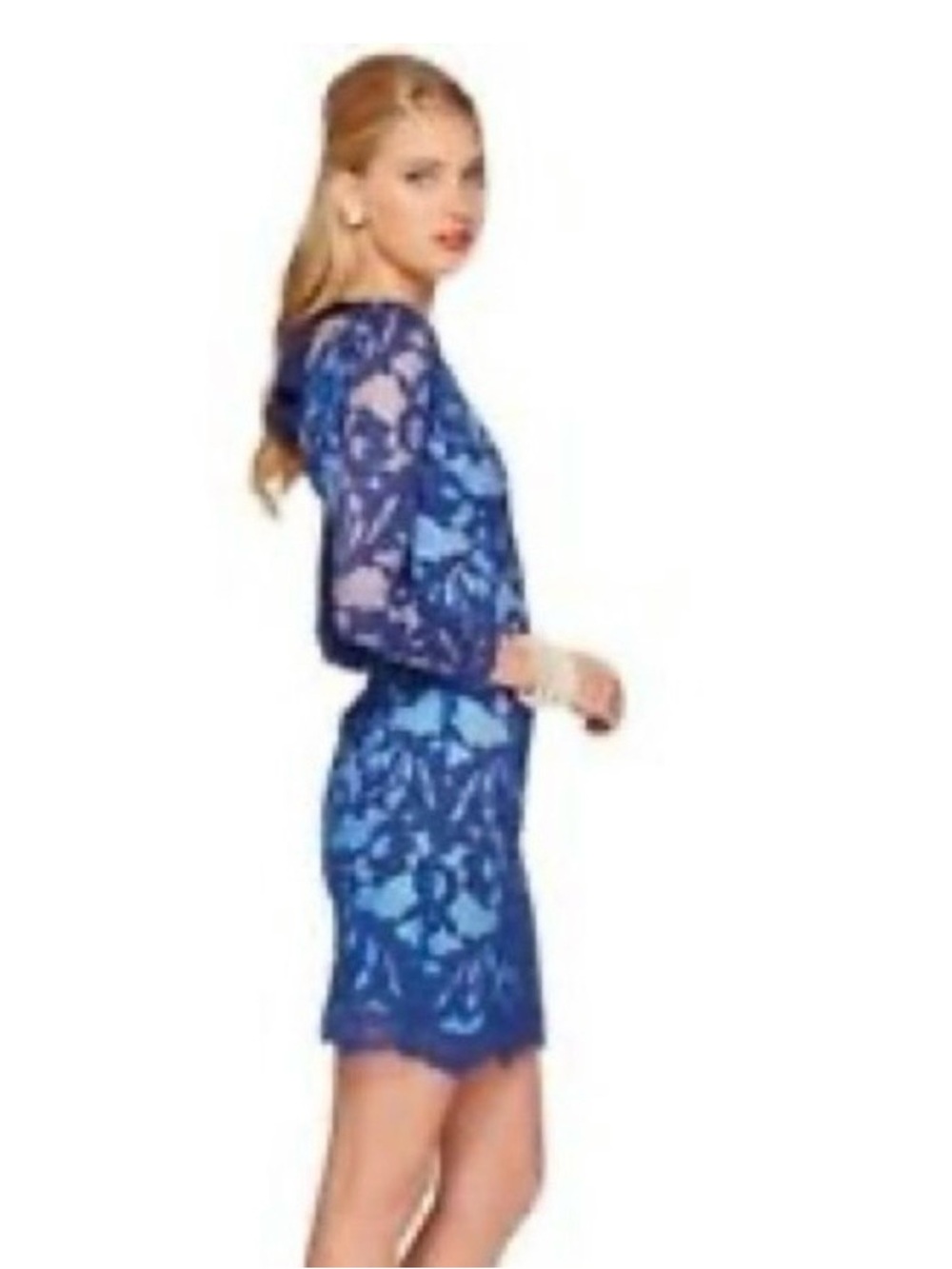 Lilly Pulitzer Aaliyah blue lace cocktail dress